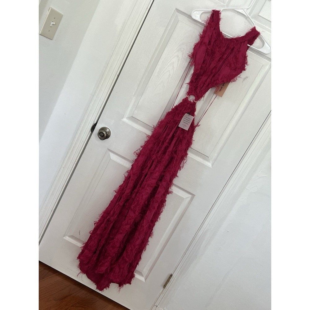 Cult Gaia Theia Dress XS Peony Pink Cutout Maxi Dress Resort Vacation Wedding - Picture 2 of 11